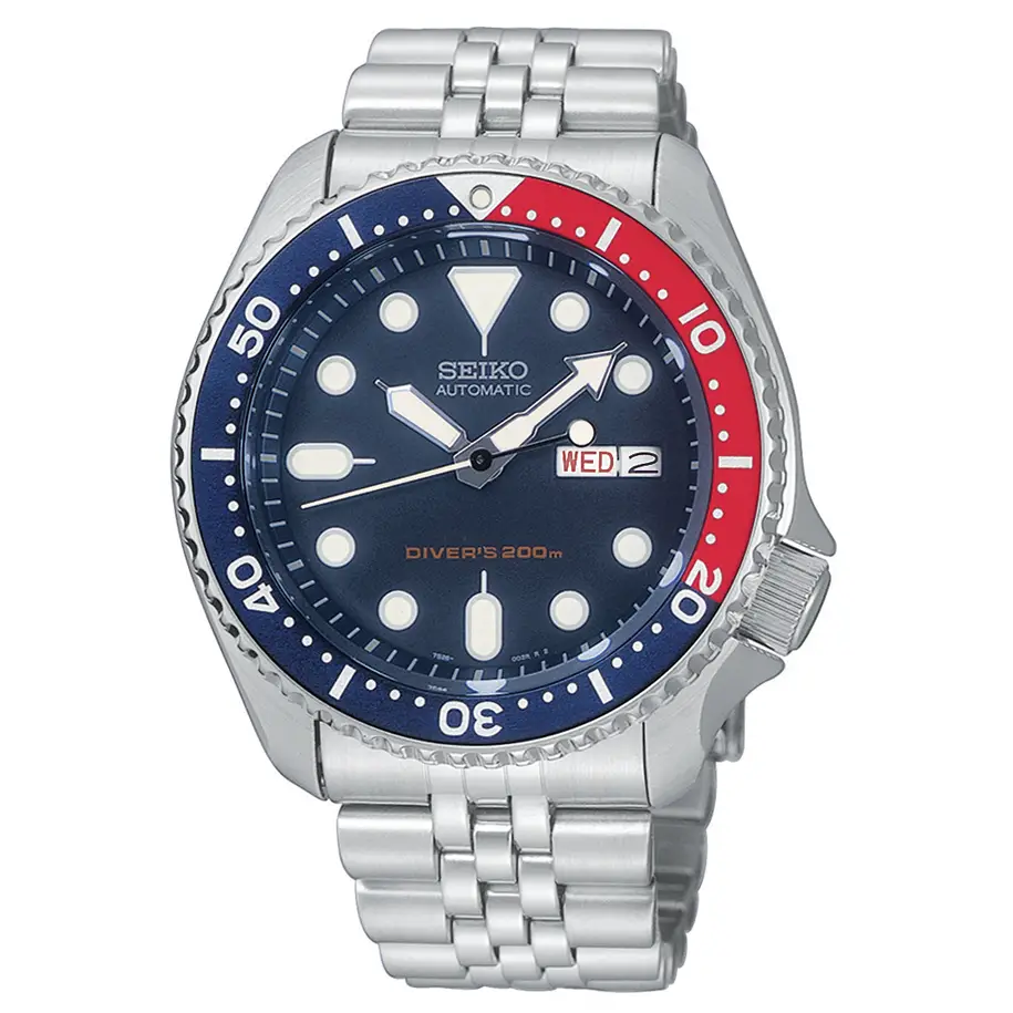 seiko blue face dive watch