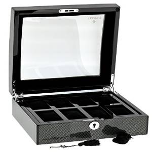 Carbon Fibre Watch Collectors Box for 8 watches by Tempus