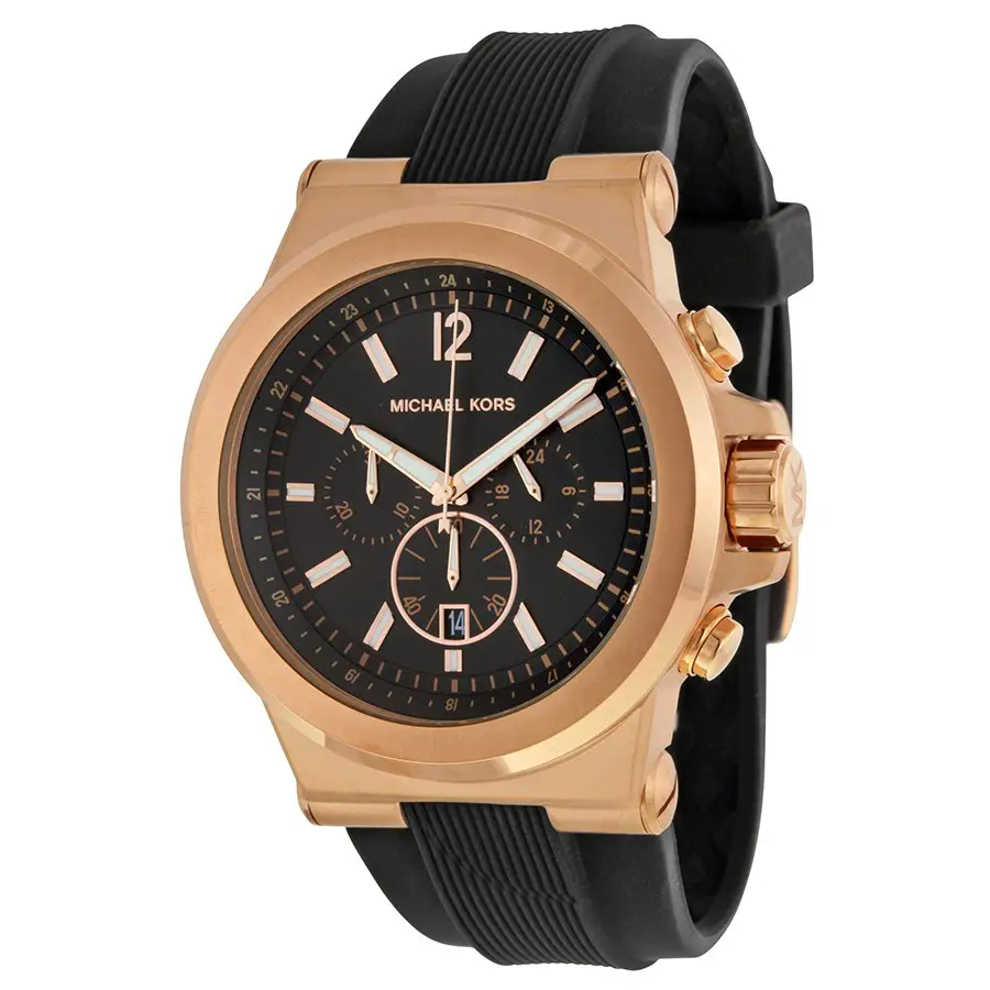 Michael kors watch sales rose gold men