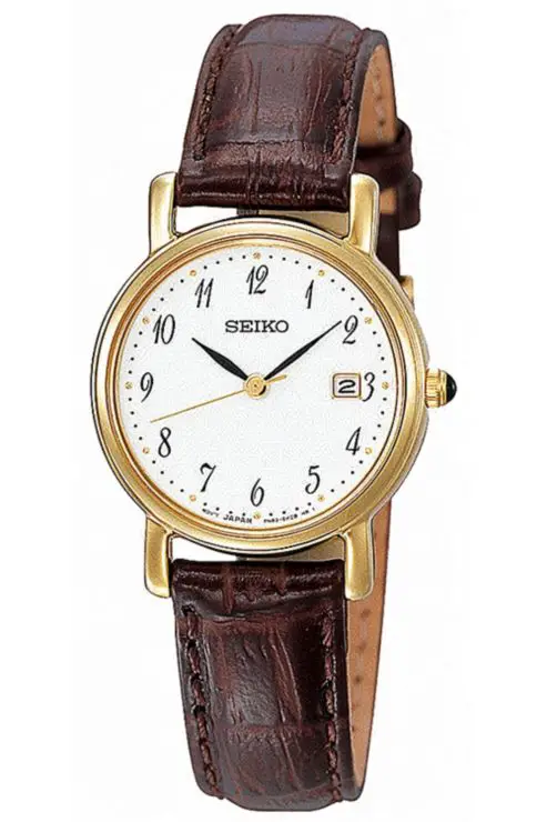 Seiko Womens Brown Leather Strap SXDA14P1