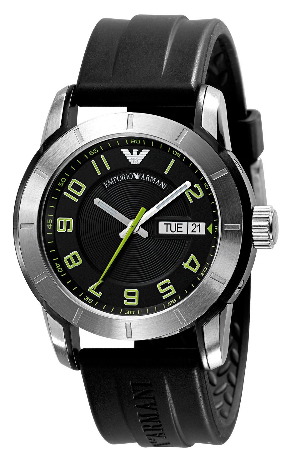 Emporio Armani Men's Quartz Watch Sports Collection AR5871 with Rubber Strap