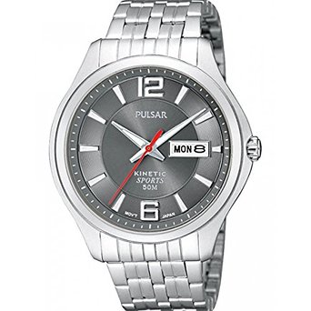 Pulsar Men's Kinetic Sport Stainless Steel Grey Dial PD2035X1