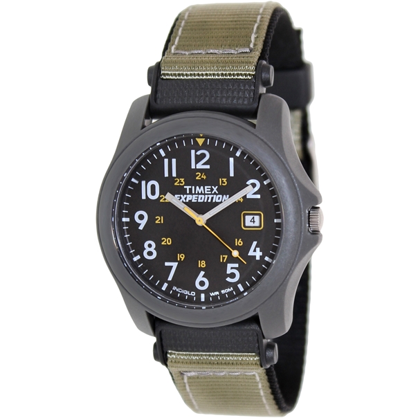 Timex Expedition Men's Quartz Watch with Black Dial Analogue Display and Black Nylon Strap - T42571
