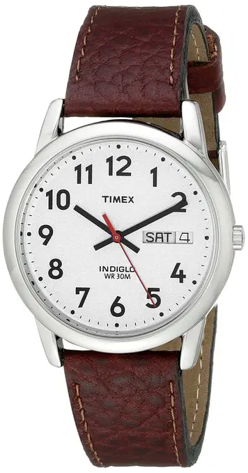 Timex Men's Easy Reader Brown Leather Watch - T20041