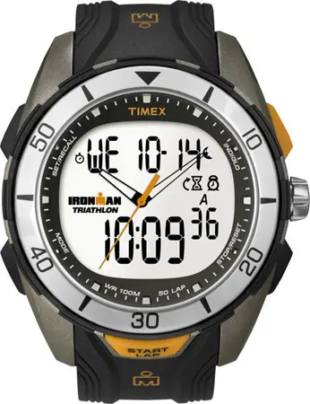 Timex Men's Quartz Watch with LCD Dial Analogue - Digital Display and Black Resin Strap T5K402