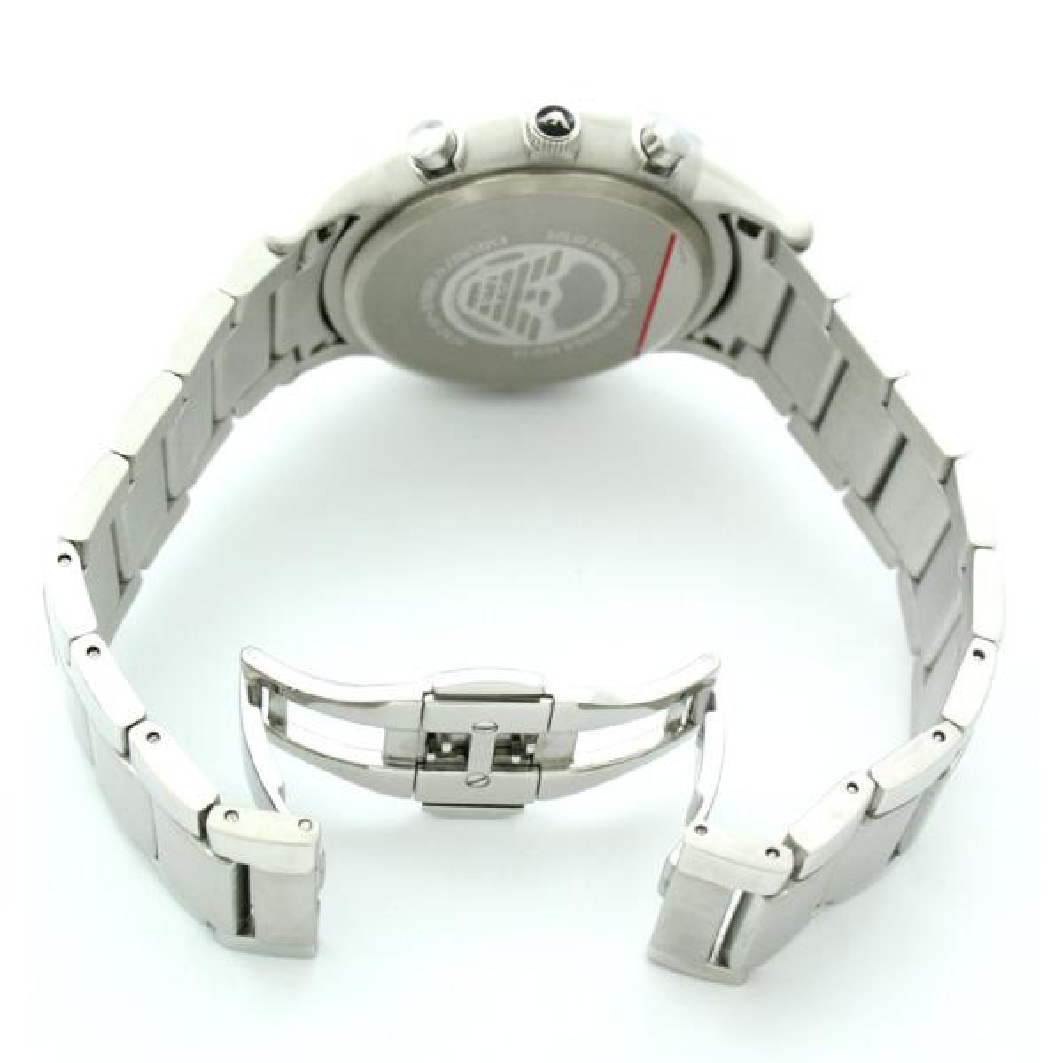 AR2434 Mens Armani Stainless Steel Bracelet Watch deployment clasp