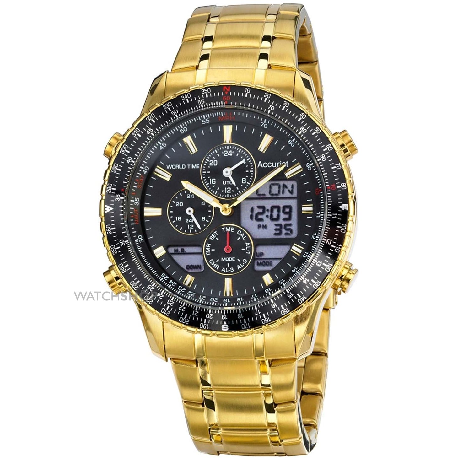 men's digital watch large display