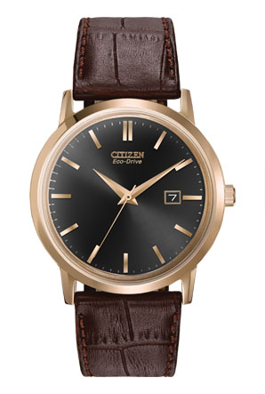 Citizen Men's BM7193 Eco-Drive Rose Gold Tone Date Watch