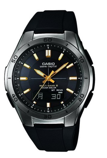 Casio Men's Quartz Watch with Black Dial Analogue - Digital Display and Black Resin Strap WVA-M640B-1A2ER
