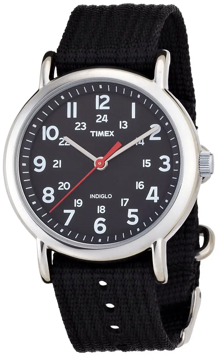 Timex Original Unisex Quartz Watch with Black Dial Analogue Display and Black Nylon Strap - T2N647PF