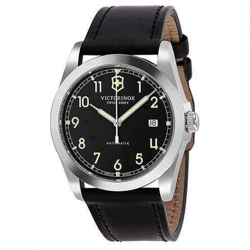 Victorinox Swiss Army Men's Automatic Watch Infantry Mechanical 241586 with Leather Strap