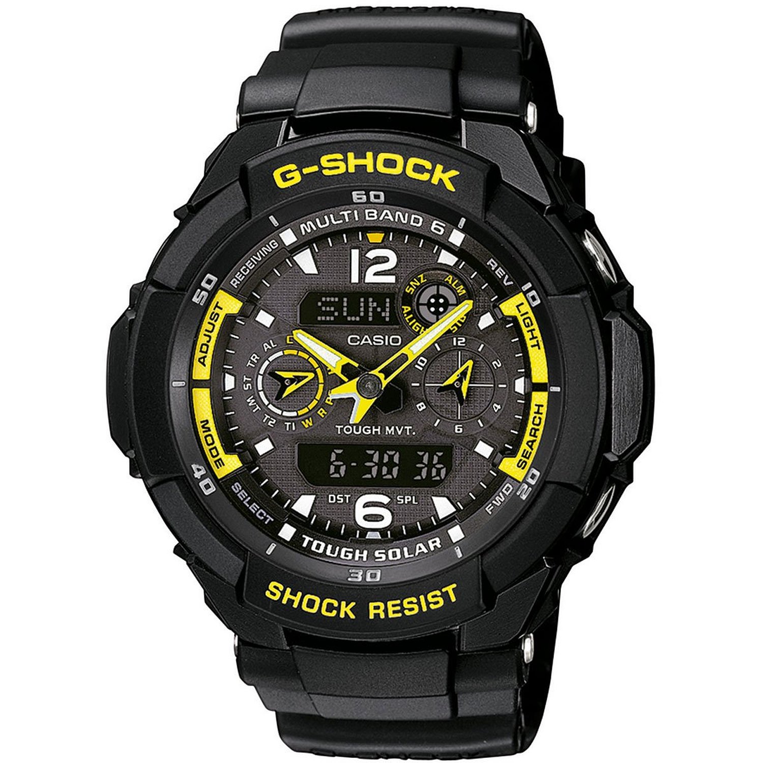 Casio Men's G-Shock Combi Watch Gw-3500B-1Aer With Solar Powered Radio Controlled Resin Strap