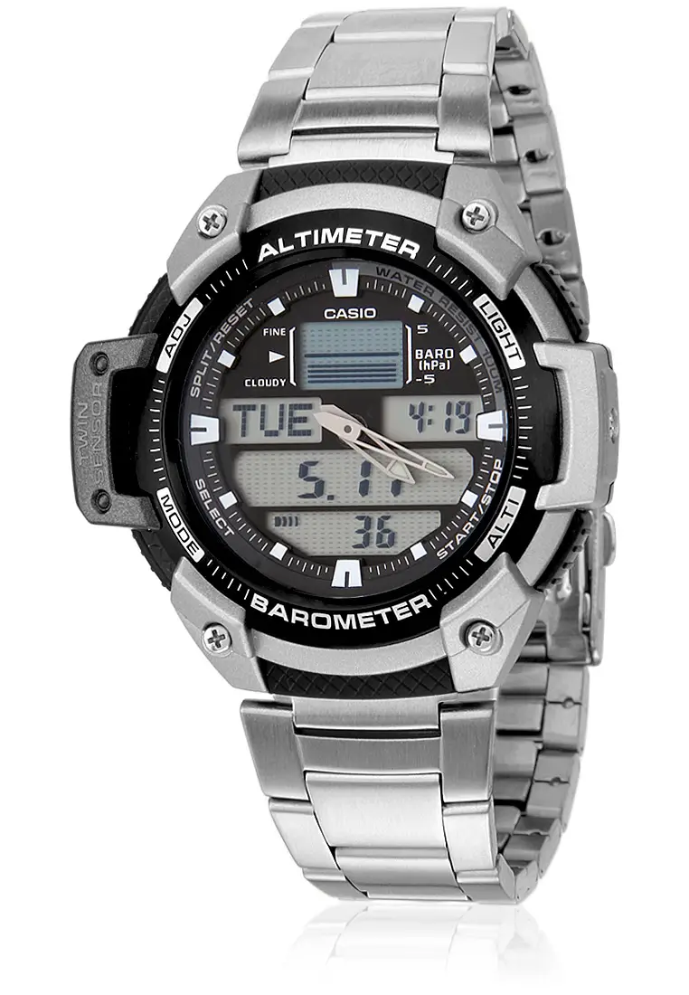 Casio SGW-400HD-1BVER Men's Bracelet Combi Watch