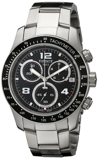 Tissot V8 T0394171105702 42 Silver Steel Bracelet & Case Men's Watch