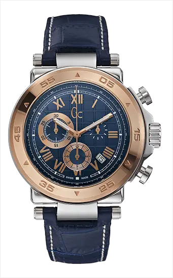 Guess Collection X90015G7S 44mm Stainless Steel Case Blue Calfskin Synthetic Sapphire Men's Watch