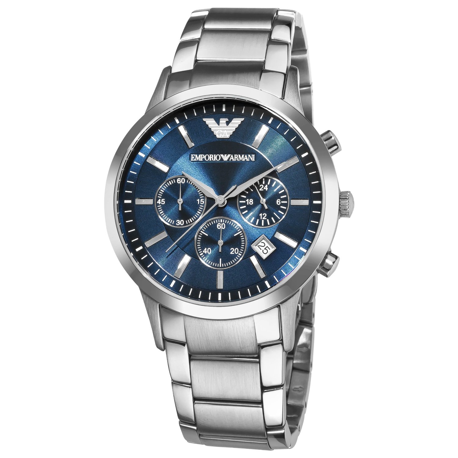 Emporio Armani Classic Blue Dial Watch 