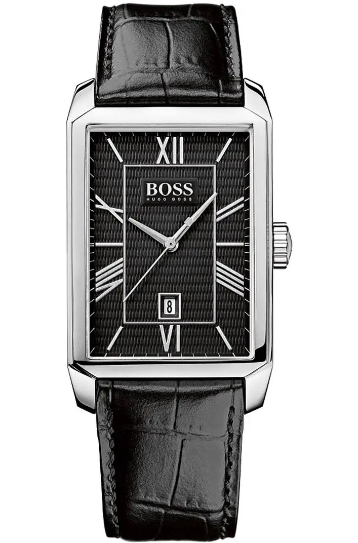 Smart Hugo Boss Black Rectangular Dress Watch 1512968 