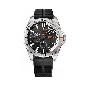 Hugo Boss Orange Men's 48mm Black Rubber Band Resin Case Quartz Analog Watch 1513290