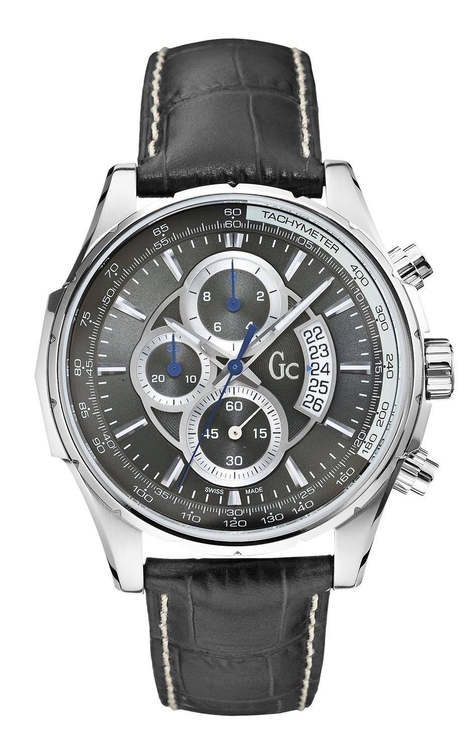 Guess Collection X81005G5S 44mm Stainless Steel Case Calfskin Men's Watch