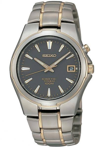 Seiko Mens Full Titanium Kinetic Watch SKA214P1