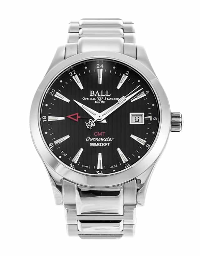 BALL MEN'S ENGINEER II RED LABEL CHRONOMETER GMT AUTOMATIC WATCH