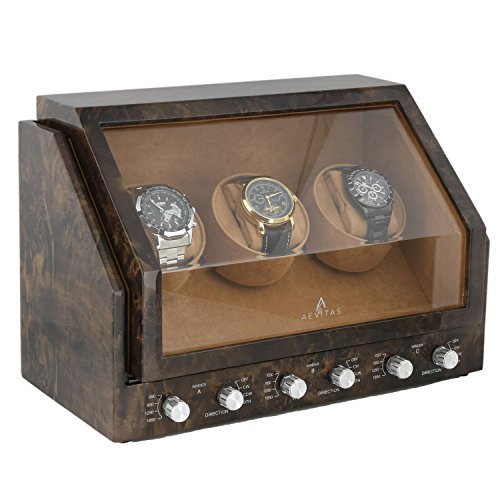 W137 DARK BURL triple watch winder