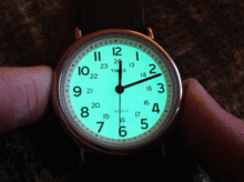 Indiglo feature functioning on a Timex Watch