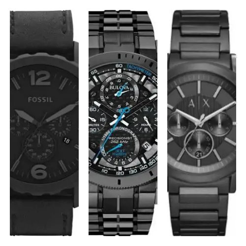 black chronograph watches