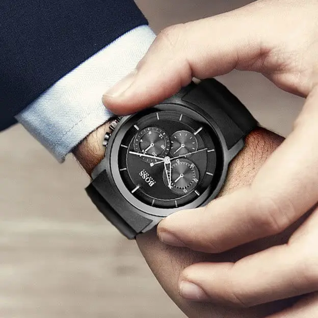 hugo boss black chronograph watch