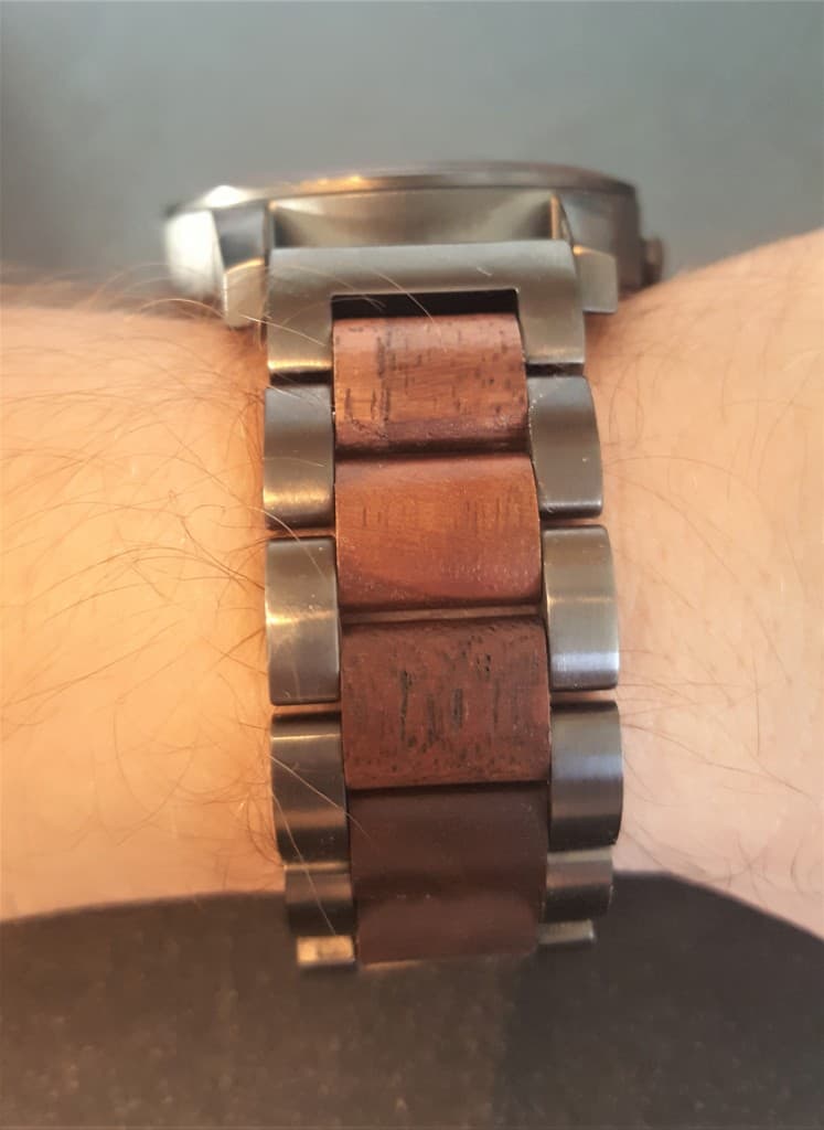 Holzkern Watch Strap with Wooden Links