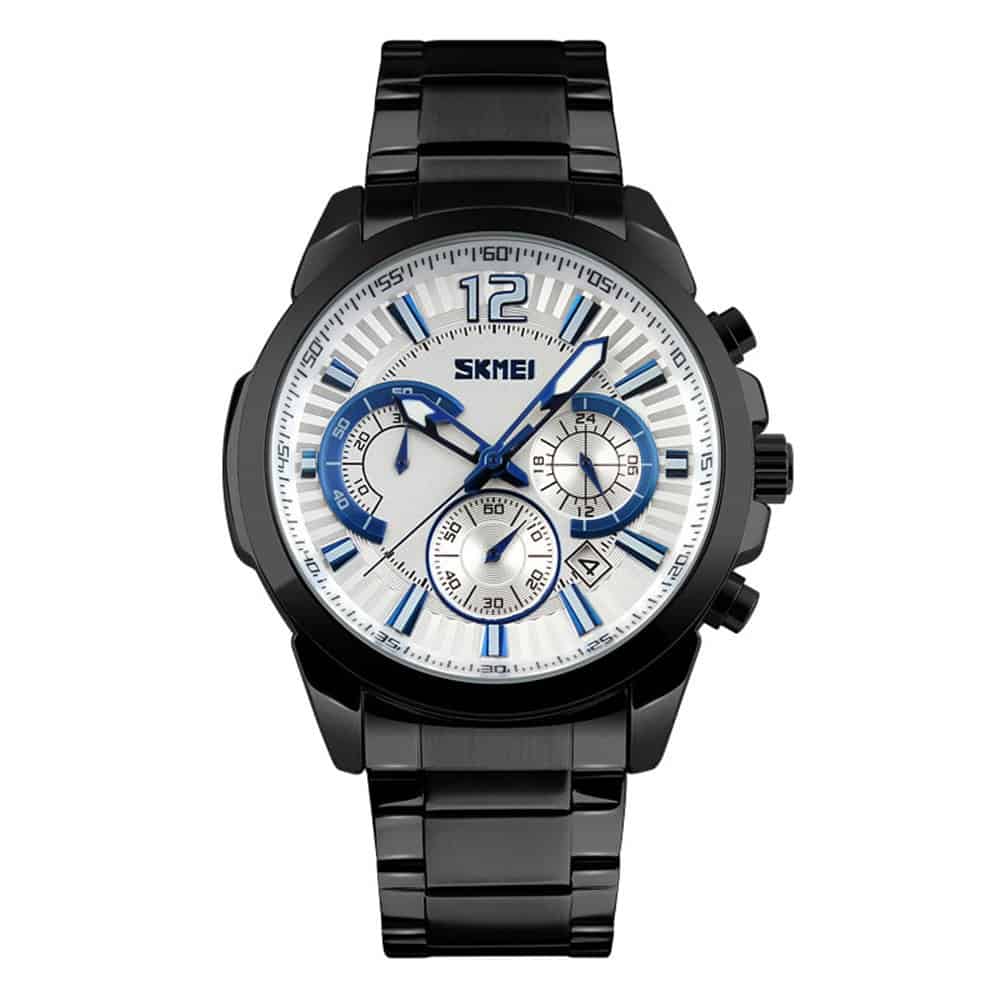  SKMEI Brand Fashion Casual Watches Men's 3ATM Waterproof Quartz Watch Men Date Clock Man stainless steel Military Wristwatch