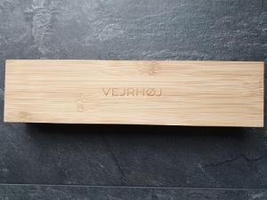Wooden packaging of the VEJRHØJ watches review