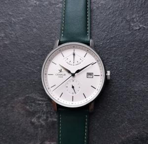 Charlie Paris Watch With Green Leather Strap
