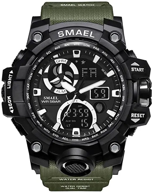 Smael digital fashion military watch